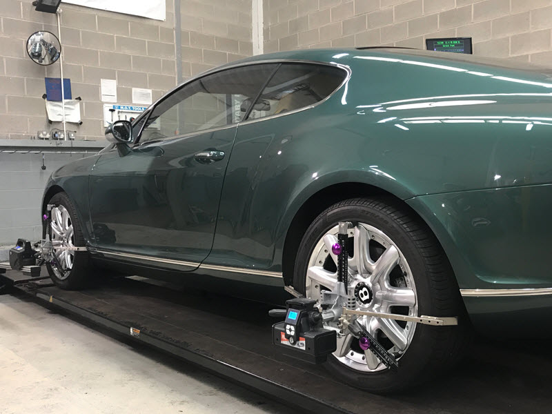 Bentley having 4 wheel alignment